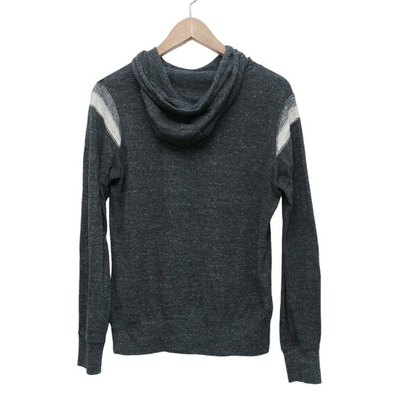 Nike Hoodie Organic Cotton Drawstring Hood Kangaroo Pocket Grey White Stretch - Picture 3 of 5